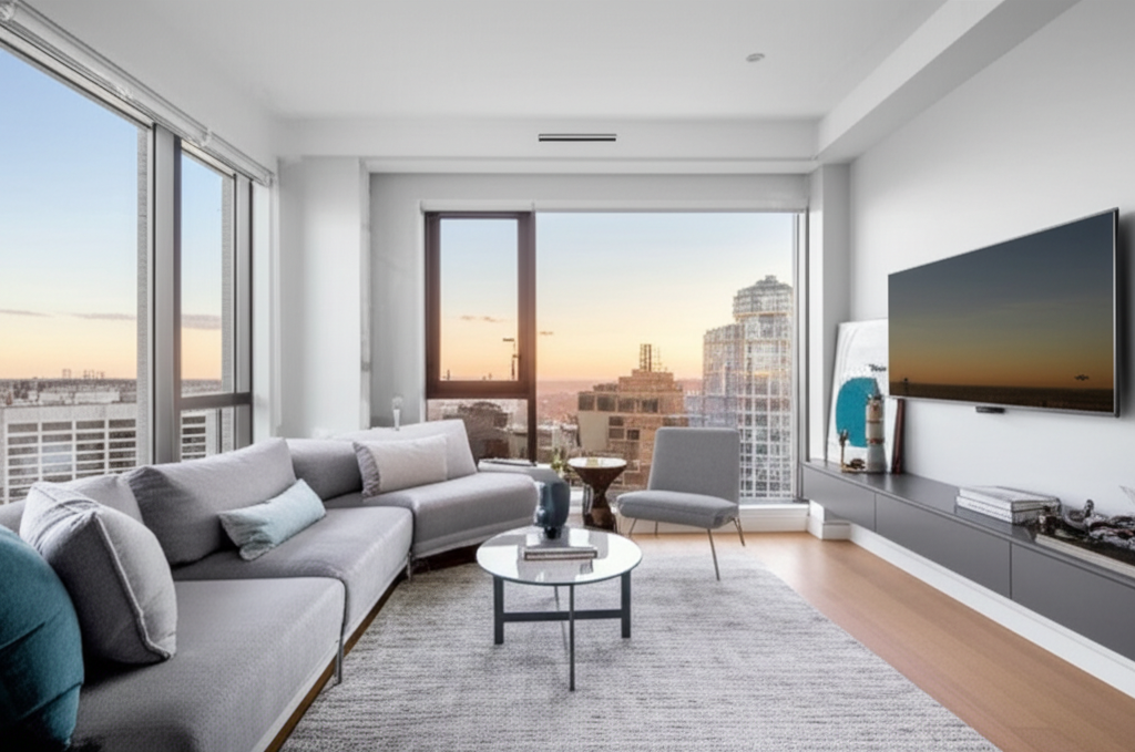 Modern living room renovation by HAR Build